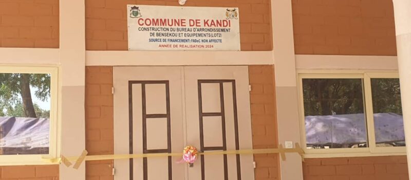 Kandi: inauguration d’un bureau d’arrondissement à Bensékou.