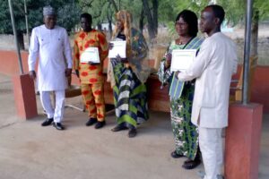 Ségbana: OROU ZIME Bio Thian reçoit les vœux du personnel de la mairie.